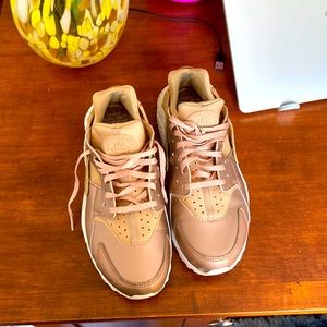Women’s rose gold Nike huaraches